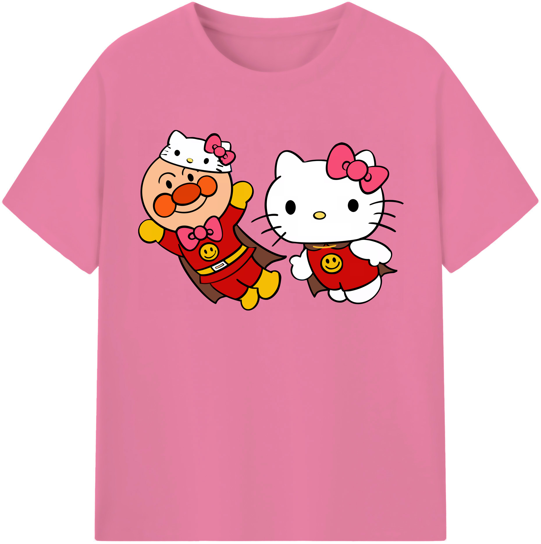 （画像用） アンパンマン Anpanman 綿100％半袖Tシャツ（フロントプリント）